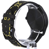 Gucci G Timeless Ghost Black Dial Black Leather Strap Watch For Men - YA1264019 Authentic Buy Shop Now