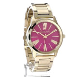 Michael Kors Hartman Quartz Pink Dial Gold Steel Strap Watch For Women - MK3520 Authentic Buy Shop Now
