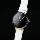 Daniel Wellington Classic Petite Bondi Black Dial White Leather Strap Watch For Women - DW00100284 Authentic Buy Shop Now