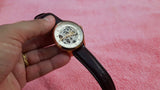 Fossil Townsman Automatic Skeleton White Dial Brown Leather Strap Watch for Men - ME3078 Authentic Buy Shop Now