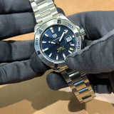 Tag Heuer Aquaracer Calibre 5 Automatic Blue Dial Silver Steel Strap Watch for Men - WAY2012.BA0927 Authentic Buy Shop Now
