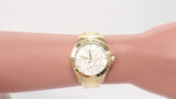 Hugo Boss Premiere White Dial Gold Steel Strap Watch for Women - 1502445 Authentic Buy Shop Now