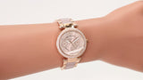 Michael Kors Parker Pink Dial Two Tone Steel Strap Watch for Women - MK6110 Authentic Buy Shop Now