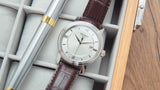 Tissot T Classic Bridgeport Silver Dial Brown Leather Strap Watch For Men - T097.410.16.038.00 Authentic Buy Shop Now