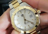 Tag Heuer Aquaracer Quartz White Dial Two Tone Steel Strap Watch for Men - WAY1120.BB0930 Authentic Buy Shop Now