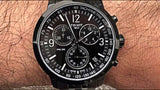 Tissot PRC 200 Chronograph Black Dial Black Steel Strap Watch For Men - T114.417.33.057.00 Authentic Buy Shop Now