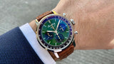 Breitling Top Time B01 Ford Mustang Green Dial Brown Leather Strap Watch for Men - AB01762A1L1X1 Authentic Buy Shop Now