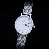 Daniel Wellington Petite Sterling White Dial Silver Mesh Bracelet Watch For Women - DW00100164 Authentic Buy Shop Now