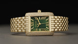 Michael Kors Emery Pave Analog Green Dial Gold Steel Strap Watch for Women - MK4742 Authentic Buy Shop Now