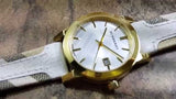 Burberry The City White Dial White Leather Strap Watch for Women - BU9015 Authentic Buy Shop Now
