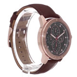Michael Kors Ryker Analog Gray Dial Brown Leather Strap Watch For Men - MK8519 Authentic Buy Shop Now