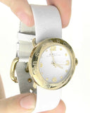 Marc Jacobs Amy White Dial White Leather Strap Watch for Women - MBM1150 Authentic Buy Shop Now