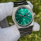 Tissot PRX Green Dial Silver Steel Strap Watch For Men - T137.410.11.091.00 Authentic Buy Shop Now
