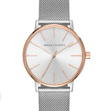 Armani Exchange Lola Analog White Dial Silver Mesh Strap Watch For Women - AX5537 Authentic Buy Shop Now