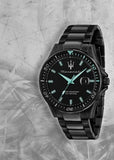Maserati SFIDA Aqua Edition Analog Black Dial Black Steel Strap Watch For Men - R8853144001 Authentic Buy Shop Now