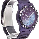 Guess Confetti Diamonds Purple Dial Purple Steel Strap Watch for Women - W0774L4 Authentic Buy Shop Now