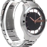 Armani Exchange Hampton Chronograph Skeleton Black Dial Silver Steel Strap Watch For Men - AX2199 Authentic Buy Shop Now