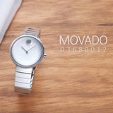 Movado Edge Silver Dial Silver Steel Strap Watch for Women - 3680012 Authentic Buy Shop Now