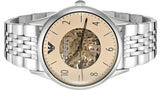 Emporio Armani Meccanico Multicolor Dial Silver Steel Strap Watch For Men - AR1922 Authentic Buy Shop Now