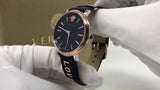 Versace V-Circle Quartz Black Dial Brown Leather Strap Watch for Men - VEBQ01619 Authentic Buy Shop Now