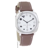 Marc Jacobs Mandy Silver Dial Brown Leather Strap Watch for Women - MJ1563 Authentic Buy Shop Now
