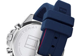Tommy Hilfiger Mason Blue Dial Blue Rubber Strap Watch for Men - 1791791 Authentic Buy Shop Now