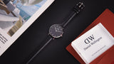 Daniel Wellington Petite Sheffield Black Dial Black Leather Strap Watch For Women - DW00100180 Authentic Buy Shop Now