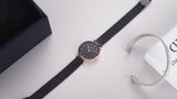 Daniel Wellington Classic Petite Pressed Ashfield Black Dial Black Mesh Bracelet Watch For Women - DW00100441 Authentic Buy Shop Now