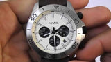 Fossil Retro Traveler Chronograph White Dial Brown Leather Strap Watch for Men - CH2886 Authentic Buy Shop Now