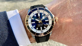 Breitling Superocean Automatic 42mm 18K Red Gold & Black Dial Black Rubber Strap Watch for Men - U17375211B1S1 Authentic Buy Shop Now