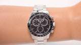 Tissot V8 Quartz Chronograph Black Dial Silver Steel Strap Watch For Men - T106.417.11.051.00 Authentic Buy Shop Now