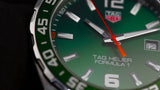 Tag Heuer Formula 1 Quartz Green Dial Silver Steel Strap Watch for Men - WAZ1017.BA0842 Authentic Buy Shop Now