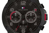 Tommy Hilfiger Blaze Chronograph Black Dial Black Steel Strap Watch For Men - 1792030 Authentic Buy Shop Now