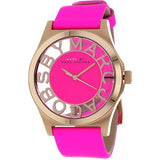 Marc Jacobs Henry Skeleton Pink Dial Pink Leather Strap Watch for Women - MBM1243 Authentic Buy Shop Now