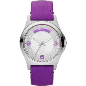 Marc Jacobs Baby Dave Silver Dial Purple Leather Strap Watch for Women - MBM1262 Authentic Buy Shop Now