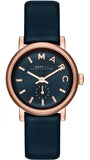 Marc Jacobs Baker Navy Blue Dial Blue Leather Strap Watch for Women - MBM1331 Authentic Buy Shop Now