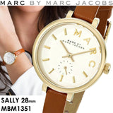 Marc Jacobs Sally White Dial Brown Leather Strap Watch for Women - MBM1351 Authentic Buy Shop Now