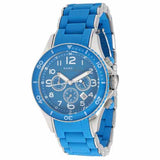 Marc Jacobs Rock Chronograph Blue Dial Blue Silicone Strap Watch for Women - MBM2575 Authentic Buy Shop Now