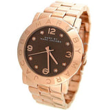 Marc Jacobs Amy Brown Dial Rose Gold Steel Strap Watch for Women - MBM3167 Authentic Buy Shop Now