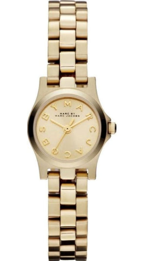 Marc Jacobs Henry Dinky Gold Dial Gold Steel Strap Watch for Women - MBM3199 Authentic Buy Shop Now