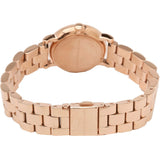 Marc Jacobs Mini Baker Blue Dial Rose Gold Steel Strap Watch for Women - MBM3285 Authentic Buy Shop Now