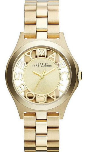 Marc Jacobs Henry Gold Dial Gold Steel Strap Watch for Women - MBM3292 Authentic Buy Shop Now