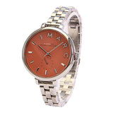 Marc Jacobs Sally Orange Dial Silver Steel Strap Watch for Women - MBM3365 Authentic Buy Shop Now