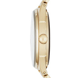 Marc Jacobs Marc Tether Transparent Gold Dial Gold Steel Strap Watch for Women - MBM3413 Authentic Buy Shop Now