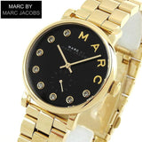 Marc Jacobs Baker Dexter Black Dial Gold Steel Strap Watch for Women - MBM3421 Authentic Buy Shop Now