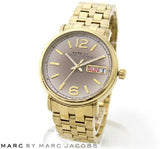 Marc Jacobs Fergus Gunmetal Grey Dial Gold Steel Strap Watch for Women - MBM3429 Authentic Buy Shop Now
