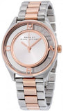 Marc Jacobs Tether Transparent White Dial Two Tone Steel Strap Watch for Women - MBM3436 Authentic Buy Shop Now