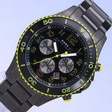 Marc Jacobs Rock Chronograph Black Dial Black Steel Strap Watch for Men - MBM5026 Authentic Buy Shop Now