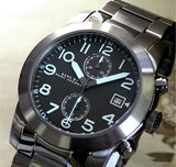 Marc Jacobs Larry Chronograph Black Dial Grey Steel Strap Watch for Men - MBM5051 Authentic Buy Shop Now