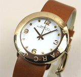 Marc Jacobs Amy White Dial Brown Leather Strap Watch for Women - MBM8574 Authentic Buy Shop Now